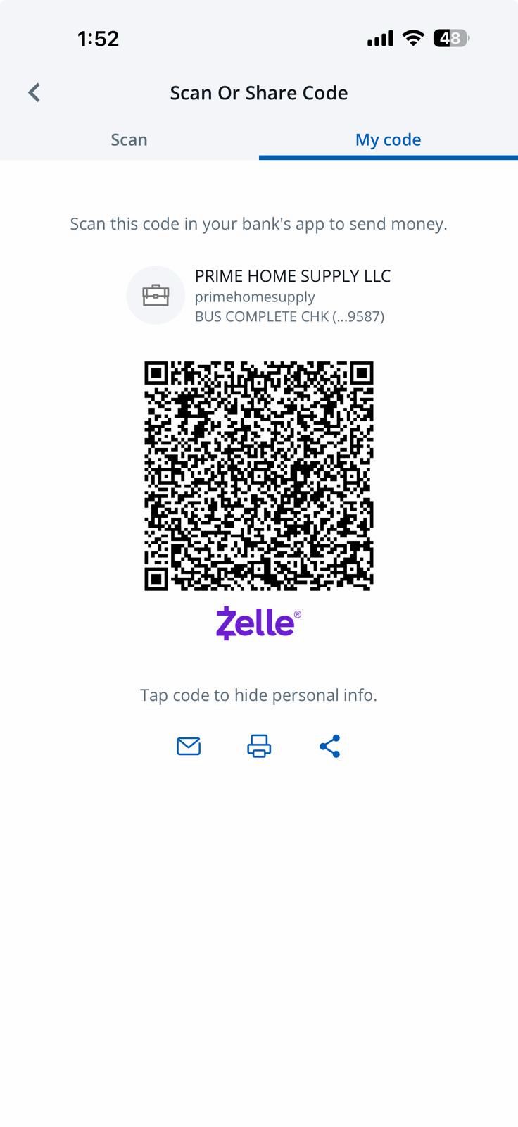 Zelle QR Code